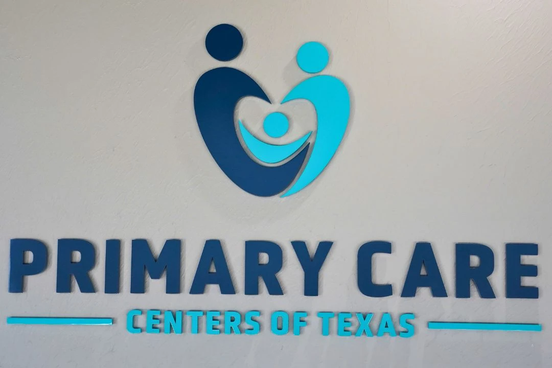 Primary Care Centers of Texas logo signage.