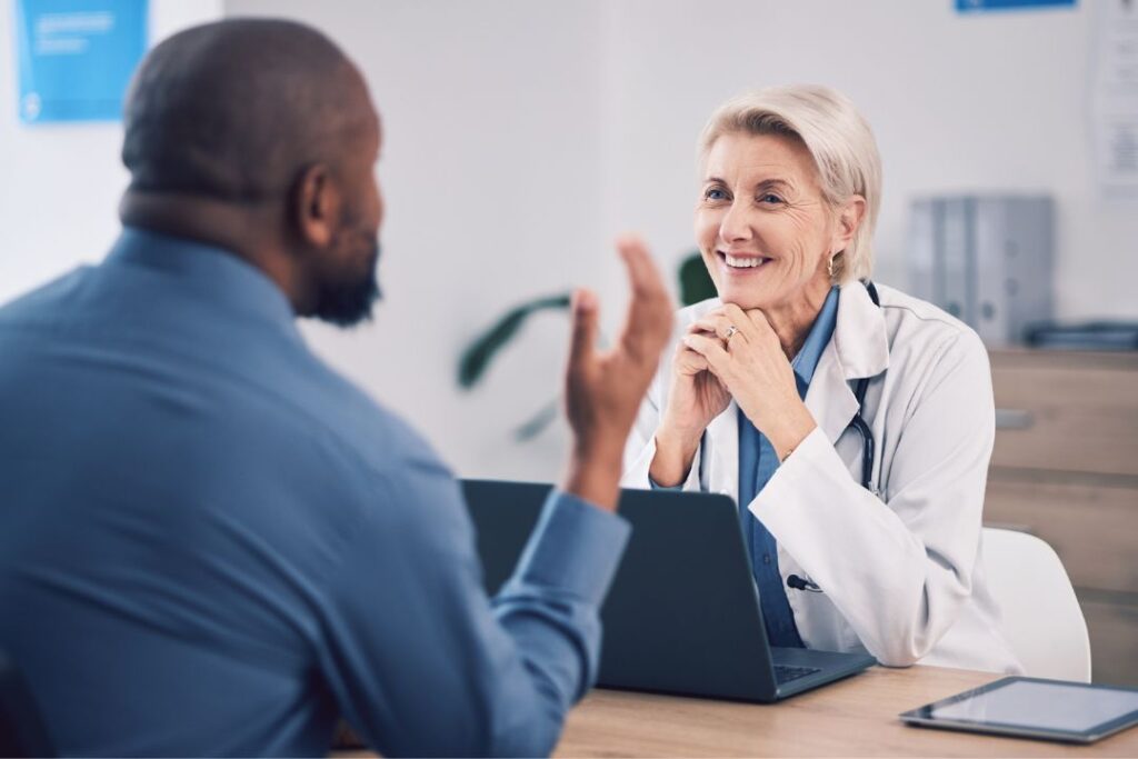 Doctor meeting with a patient
