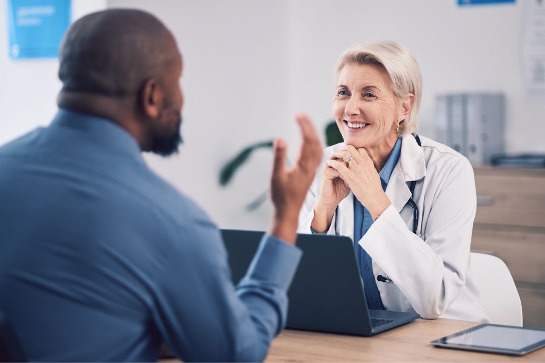 Doctor meeting with a patient